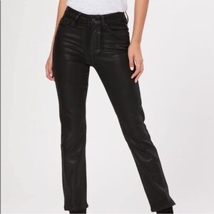Paige Cindy Ultra High Rise Straight Ankle Coated Jean